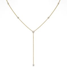 Diamond Star Droplet Lariat Yellow Gold   by Logan Hollowell Jewelry Logan Hollowell, Droplet Necklace, Goddess Gifts, Diamond Star Necklace, Bezel Jewelry, Bezel Necklace, Round Necklace, Diamond Star, Solid Gold Jewelry