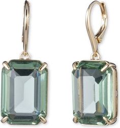 Lauren Ralph Lauren Erinite Drop Earrings | Nordstrom Stone Drop Earrings, French Wire, Stone Gold, Accessories Jewelry Earrings, Gold Drop Earrings, Online Earrings, Dillard's, Color Crystal, Gold Tone Metal