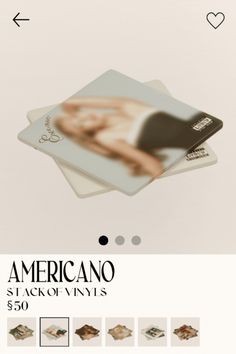 an americano card is shown on the screen