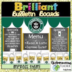 the menu for brillant bulletin boards