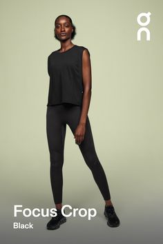 Whether it's yoga, working out or all-day wear – the breathable Focus Crop is down for anything. Wear it over the Performance Bra to complete the look | On Women's Focus Crop Short-Sleeve Shirt in Black, Size: XL. All-day wear, workouts, yoga Travel, Workout. Performance Running | Polyester Versatile Moisture-wicking Activewear, Versatile 4-way Stretch Activewear For Workout, Versatile Breathable Activewear For Pilates, Versatile Go-dry Activewear For Gym, Versatile Go-dry Activewear For Training, Versatile Moisture-wicking Activewear For Yoga, Versatile Breathable Activewear For Light Exercise, Versatile Solid Color Activewear For Pilates, Versatile Moisture-wicking Activewear For Pilates