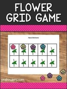 a flower grid game with flowers on it and the words'flower grid game '