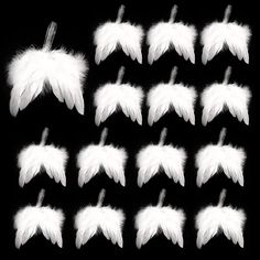 PRICES MAY VARY. Package Included: You will get 12pcs angel feather wings ornament, each angel feather wings for crafts is 4.7inch wide and 6.7inch long as shown in the picture. sufficient quantity of white angel feather wings for you to use on Christmas and DIY craft. Soft Feather Material: Angel feather wings for crafts are made of quality feather material, they look cute and delicate, there is silk ribbon on each angel feather wings for a easy use. You can use these white angel wing for Chris Hanging Angel Wings, Angel Wing Crafts, Wing Ornament, Angel Wings Ornament, Christmas Hope, Angel Wing Ornaments, Angel Feather, White Angel Wings, Angel Feathers