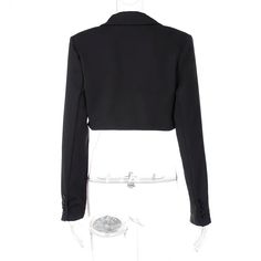 Dodobye Notched Collar Button Solid Blazer Jacket Coats Outerwears High Waist Women'S Clothing 2024 Y2K Wholesale Casual OutfitSPECIFICATIONSSleeve Length(cm): FullBrand Name: DodobyeModel Number: C175928Clothing Length: super-shortStyle: Office LadyMaterial: POLYESTERMaterial: SPANDEXPlace Of Origin: US(Origin) (mainland)Decoration: ButtonElasticity: Non StrechThickness: StandardSeason: All seasonClosure Type: noneOrigin: Mainland US(Origin)Release Date: Winter 2024Gender: WOMENPattern Type: So Long Sleeves Polo, Button Crop Top, Street Jacket, Autumn Style, Polo Neck, Solid Clothes, Style Streetwear, Notched Collar, Suit Fashion