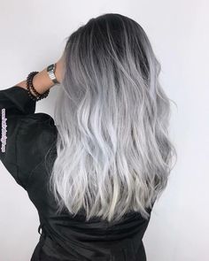 White Ombre Hair, Grey Ombre, Raw Hair