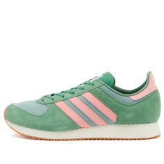 Find ADIDAS Atlanta W on Editorialist. Inspired by adidas Originals' storied past, the adidas Atlanta W is back once again. Originally launched in 1983, it features a 'Preloved Green' nylon and premium suede upper. A Dellinger webbed midsole ensures exceptional impact protection, complemented by 'Semi Pink Spark' 3-Stripes and matching heel cap branding. Nylon Upper, Suede Overlays, EVA Midsole, Rubber Outsole, Adidas. Adidas Atlanta W in Preloved Green/Hazy Green/Semi Pink Spark, Size UK 3 Cap Branding, Pocket Full Of Sunshine, Heel Caps, Branded Gifts, Pink Adidas, Sneakers Black, All Black, Adidas Originals, Pink And Green