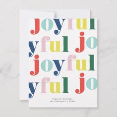 a card with the words joyful joyful joyful joyful joyful joyful joy