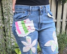 Upcycled Jean Shorts Cutoffs Boho Festive Hippie Shabby Chic Embroidery Patches Patchwork - Etsy Patchwork Cotton Jean Shorts For Spring, Spring Patchwork Cotton Jean Shorts, Cotton Patchwork Cutoff Jean Shorts, Spring Cotton Jean Shorts With Patches, Spring Jean Shorts With Patches, Spring Shorts With Patches, Shabby Chic Embroidery, Chic Embroidery, Upcycle Jeans