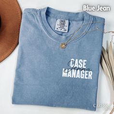 Showcase your dedication and care with our customizable Case Manager shirt, perfect for staying cozy and professional. Personalize it with your name to celebrate your career pride in style. About - Comfort Colors 1717 Crewneck Tshirts - 100% Ring-Spun Cotton - Relaxed Fit, Unisex Sizing - Direct to Garment (DTG) Printed - Ink is printed directly onto the item which results in a long lasting, slightly distressed look.  Care - For best care, we recommend apparel is machine washed cold (not exceedi Nurse Case Manager, Patient Advocate, Case Manager, Normal Delivery, Case Management, Fabric Softener, Custom Name, Your Name, Comfort Colors