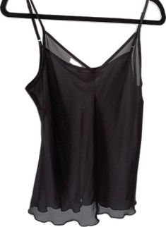 Sheer Stretch Cami Tank Top, Sheer Stretch Tops With Spaghetti Straps, Sheer Stretch Spaghetti Strap Tops, Stretch Sheer Spaghetti Strap Tops, Sheer Stretch Sleeveless Camisole, Sheer Tank Top For Summer, Sheer Tank Top With Tank Straps For Summer, Sheer Cami Tank Top For Night Out, Chic Sheer Cami Tank Top