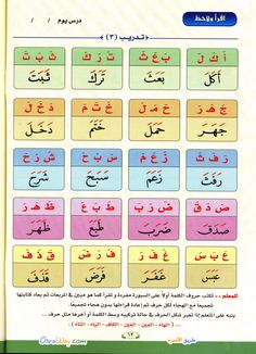 an arabic textbook with several different languages