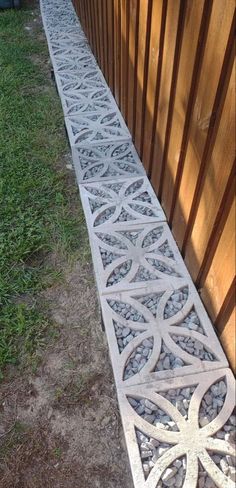 Concrete Block Landscaping Ideas, Splash Blocks, Backyard Diy Projects, Backyard Living, Yard Design, Backyard Makeover, Dream Backyard, Backyard Projects