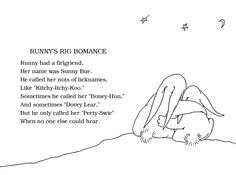 a black and white drawing of a woman laying on top of a hill with the words bunny's hug romance