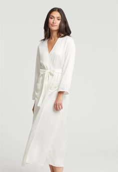 • Charmeuse• Front Waist Pockets• Venetian Lace• Ethically made Elegant Spring Belted Kimono, Elegant Spring Sleep Robe, Elegant Spring Robe With Tie Waist, White Tie Waist Long Sleeve Robe, Elegant Fitted Robe For Loungewear, Elegant Fitted Cream Robe, Elegant Spring Loungewear Robe, Elegant Fitted Robe For Sleep, Elegant Fitted Sleep Robe