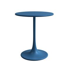 a small blue table on a white background