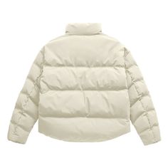 Elevate your outdoor adventures with our Premium Beige Short Puffer Jacket. Crafted from durable 100% polyester, this unisex jacket offers both style and function. Stay dry with its oilproof, water-resistant design and cozy with premium white duck down filling. Long Sleeve Nylon Puffer Jacket For Streetwear, Solid Nylon Outerwear With Fleece Lining, Solid Winter Outerwear For Outdoor Activities, Winter White Nylon Puffer Outerwear, Solid Puffer Jacket For Winter Outdoor Activities, Solid Winter Puffer Jacket For Outdoor Activities, Solid Color Winter Puffer Jacket For Outdoor Activities, Urban Winter Puffer Jacket For Outdoors, Hiking Outerwear With Fleece Lining