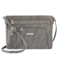 For style on the go, reach for this MultiSac crossbody bag. How do you accessorize? Check out our ACCESSORIES GUIDE for essential tips to elevate your style with must-have accessories.HANDBAG FEATURES Fits a smart phone Silver-tone hardwareHANDBAG DETAILS 10.25"H x 7.625"W x 1.75"D 25 in. adjustable crossbody strap Exterior: 1 slip pocket, 3 zip pockets Interior: 2 slip pockets, 1 zip pocket Zipper closureCONSTRUCTION & CARE PVC material Polyester lining Wipe clean Imported Size: One Size. Color Spring Purses, Cross Shoulder Bags, Crossover Bags, Crossbody Bag Black, Smart Phone, Pvc Material, Crossbody Purse, Phone Bag, Crossbody Strap