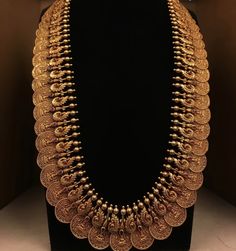 Kasu Haram Designs, Kasu Mala Designs Gold, Kaasu Mala Gold Haram, Long Gold Necklace Indian, Kasulaperu Necklace, Kasulaperu Jewellery, Lakshmi Jewellery, Dubai Jewellery, Lakshmi Haram