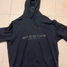 Armani Exchange 1991 Logo Hoodie Bought At Moa Xl Fits Like Xl With Extra Length Never Worn Casual Logo Hoodie For Winter, Casual Winter Hoodie With Logo, Casual Black Logo Hoodie, Casual Hoodie Outerwear With Logo Detail, Black Casual Hoodie With Logo, Casual Black Hoodie With Logo, Black Hooded Hoodie With Logo, Casual Hooded Tops With Logo Detail, Logo Hooded Top For Streetwear