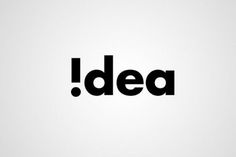 the word idea written in black on a white background