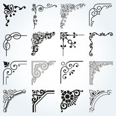 an image of various decorative designs