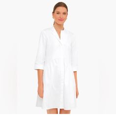 Tuckernuck Royal Shirtdress In White Cotton Poplin, Size Xxl. New Without Tags From A Smoke Free Home. Button Down Elbow Length Sleeves 100% Cotton Spring Daywear Shift Shirt Dress, Shift Shirt Dress For Spring Daywear, Spring Shift Shirt Dress For Daywear, White Shift Shirt Dress For Spring, V-neck Shirt Dress With Placket For Daywear, Relaxed-fit V-neck Shirt Dress For Daywear, Collared Shirt Dress For Spring Daywear, Spring Collared Shirt Dress For Daywear, White Shift Shirt Dress For Daywear