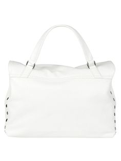 Postina Daily Giorno M white bag by Zanellato; this line is designed for a versatile and casual woman, but also a lover of a classic and elegant styleFoldover top. Turn-lock fastening. Main compartment. Internal slip pocket. Internal logo patch. Single top handle. Removable adjustable shoulder strap. Multicolor canvas shoulder strap. Silver tone hardware. Color: whiteDepth: 17cm Height: 24cm Width: 35.5cm Handle: 11cmMade in ItalyMaterial: 100% Calf LeatherGender: WOMENMaterial: 100% CALF LEATHE Luxury White Bags With Turn-lock Closure, Luxury White Bag With Turn-lock Closure, Classic White Shoulder Bag With Turn-lock Closure, White Top Handle Shoulder Bag With Turn-lock Closure, Elegant White Bag With Turn-lock Closure, White Leather Shoulder Bag With Fold Over Clasp, Chic White Shoulder Bag With Turn-lock Closure, White Shoulder Bag With Turn-lock For Everyday Use, White Office Bags With Silver-tone Hardware