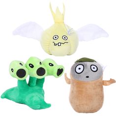 PRICES MAY VARY. PVZ Plush Toys Made from a soft, huggable material Size:6-7 inch / 16-18cm. High-quality Short Plush + PP cotton + Sucker Lanyard. Great Birthday/Holiday Gift For Kids, Great for collection, Nice Gift for Game Fans. Package: 1 PCS Threepeater Plush +1 PCS Imitator Plush +1 PCS Garlic Plush. 3 PCS Plants and Zombies vs Threepeater Plush Zombies Plants Sets Toys , Imitator PVZ Plush 1 2 Stuffed Soft Garlic Doll for Children Fans, Great Gift for Halloween, Christmas New
 Sweet gift Otgw Frog Plush, Creeper Stuffed Animal, Plants And Zombies, Horror Stuffed Animals, Cute Monster Plushies, Zombie Plush, Plant Zombie, Childrens Bedroom Decor, Space Toys