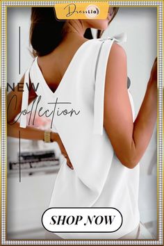 Sweet Women V-neck Sleeveless Straps Tops Elegant V-neck Tank Top For Vacation, Chic V-neck Vest For Parties, Elegant V-neck Tank Top For Summer, Summer Sleeveless Party Blouse, Elegant Sleeveless Camisole For Vacation, Elegant Summer Beach Vest, Chic V-neck Beach Vest, Elegant Sleeveless Tank Top For Vacation, Summer V-neck Camisole For Parties