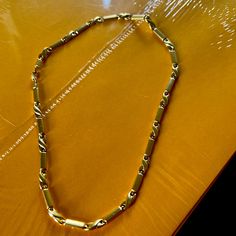 In Great Condition Elegant 14k Gold Chain Necklace, 16 Inch, 14k Yellow Gold Chain Necklace 16 Inch, Everyday Yellow Gold 16 Inch Chain Necklace, Fancy Choker, Limited Time, Choker, Choker Necklace, Chain Necklace, Yellow Gold