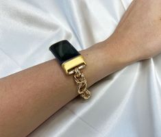 You want to look chic and glamorous but stay casual and classy? Then my bands are right for you - handcrafted with love and passion, designed specially for you to create a remarkable and elegant look. The best way to dress your watch for success. Just because you deserve it- All eyes on You! Best Gift for Wife, Friend, Mother, Father, Co-worker, Sister for any other occasion. PLEASE, MEASURE YOUR WRIST BEFORE ORDERING THE BAND. HOW TO MEASURE: Using a fabric tape measure, encircle the part of yo Chic Rectangular Jewelry, Trendy Rectangular Bracelets As Fashion Accessory, Trendy Rectangular Bracelets, Trendy Rectangular Bracelet With Strap, Gold Watch Band, Fitbit Charge 5, Handmade Watch Bands, Best Gift For Wife, Tech Jewelry