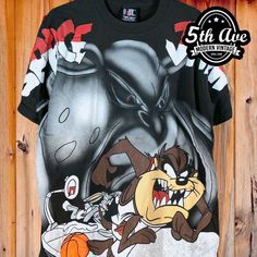 #spacejam #looneytunes #cartoon #cartoontee #tee #tshirt #streetwear #vintagereprint #y2k #shopvintage #thrift #thriftshop #90sstyle #vintageclothing #vintaget #bootleg #alloverprint #aop Vintage Animation, Looney Tunes Space Jam, Vintage Band T Shirts, Tshirt Streetwear, Space Jam, Vintage Band, Thrift Shopping, Looney Tunes, New Vintage