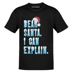 Funny Christmas Santa Naughty Nice Holiday Short Sleeve Crew Neck T-Shirt Size: L.  Color: Multicolor.  Gender: unisex.  Age Group: kids. Funny Black Christmas T-shirt, Black Christmas Tops With Text Print, Holiday Black T-shirt With Letter Print, Black Tops With Text Print For Christmas, Black Text Print Top For Christmas, Fun Letter Print T-shirt For Holiday, Nice Holiday, T Shirt For Boys, I Love Ny