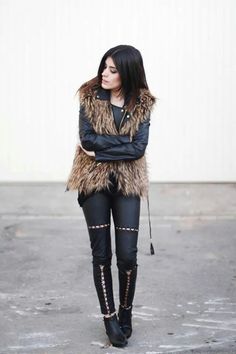 Aida Faux Fur Vests Outfits, Western Dresses Online, Faux Fur Vests, Western Dresses, Fashion 2020