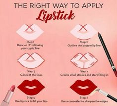 Face Female, Apply Lipstick, Lipstick Tutorial, Artist Tips