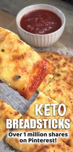 the cover of keto breadsticks over 1 million shares on pinterest