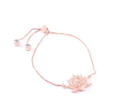 Wear a symbol of purity, regeneration, and rebirth with our Awakened Lotus adjustable bracelet in 18k gold vermeil, that has a sliding ball clasp. Lotus charm has been delicately and realistically hand carved, and measures 20 mm by 10 mm.  "May you live like the Lotus, at ease in the muddy water.' ~ Unknown Available i Spiritual Gold Jewelry With Adjustable Length, Adjustable Spiritual Rose Gold Jewelry, Spiritual Rose Gold Jewelry With Adjustable Chain, Adjustable Hypoallergenic Spiritual Jewelry, Gold Jewelry With Adjustable Clasp For Gift, Adjustable Rose Gold Jewelry With Sliding Knot, Adjustable Sliding Knot Rose Gold Jewelry, Spiritual Style Bracelet With Adjustable Length, Delicate Adjustable Jewelry For Meditation