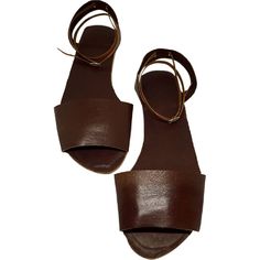 We took inspiration from the Balearic island of Menorca to create the perfect casual sandal to run around in. A thick peep toe style band of kangaroo leather encases the front of the foot. A sling back secures the heel with 5mm leather lacing that fastens with a buckle around the ankle ensures that you’ll feel comfortable and secure all day long. | D'Arçé Sandals | Women's Menorquina Sandal, Chocolate (Brown, Size 40)  |  Maisonette collects the best children’s products from around the world (un Dark Brown Sandals, Balearic Island, Leather Lacing, Boy Accessories, Menorca, Buy Buy Baby, Scarf Jewelry, Sling Back, Brown Sandals