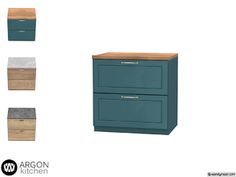 an image of two drawers with different colors