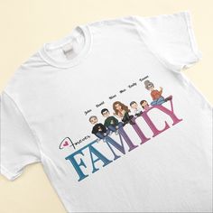 Finding a special gift the entire family will enjoy can be difficult. But with matching customized t-shirts, you can easily celebrate the unique spirit of your family in comfy style. Wear them for family vacations, reunions, holidays, or just lazy Sundays spent bonding together. Capture the special personalities that make your family one-of-a-kind. Show off your favorite hobbies, pets, travels or values. They make great birthday, Christmas, Hanukkah or Mother's/Father's Day gifts too. Wear them White Crew Neck T-shirt For Family Outings, Custom Print Short Sleeve T-shirt For Family Outings, Short Sleeve Graphic Print T-shirt For Family Events, Casual T-shirt With Custom Print For Family Events, Casual Graphic Print Top For Family Outings, Pre-shrunk Short Sleeve T-shirt For Family Outings, Blue T-shirt With Letter Print For Family Reunion, White Graphic Tee For Family Events, White Graphic T-shirt For Family Occasions