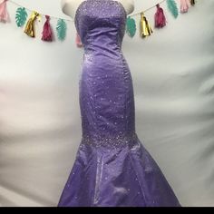 Beautiful, Lavender Mermaid Dress. Reposh Because My Daughter Outgrew It Lavender Mermaid Dress, Mermaid Dress, Size 00, My Daughter, Color Purple, Strapless Dress, Colorful Dresses, Mermaid, Lavender