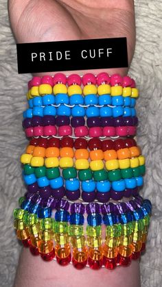 Cute pride Kandi cuff Multicolor Pride Bracelets As A Gift, Multicolor Bracelets For Pride Gift, Multicolor Bracelets For Pride, Multicolor Pride Bracelets For Gift, Adjustable Multicolor Bracelets For Pride, Adjustable Multicolor Jubilee Cuff Bracelet, Multicolor Jubilee Cuff Bracelet As Gift, Multicolor Jubilee Style Cuff Bracelet As Gift, Multicolor Jubilee Stretch Bracelet For Friendship