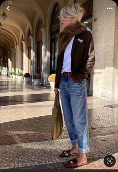 50 Year Old Outfits, Casual Summer Fall Transition Outfits, 58 Year Old Women Style, How To Style A Denim Shirt For Women, Large Cuff Jeans Outfit, Dressy Sweatshirt Outfit, Hair Styles Over 50 Fifty Not Frumpy, Fashion For 40 Year Old Women, Cuffed Jeans Outfit 2024