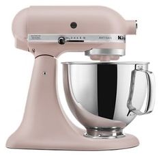 a blue kitchen mixer on a white background