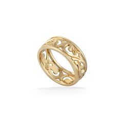 14K Yellow Gold Nalani Ring. The band measures approximately 9mm in width.This ring is available in a Size 10 and cannot be sized. If you wish to Special Order this ring in a different size, please contact Na Hoku Customer Service. Luxury Wide Band Jewelry With Decorative Band, Elegant Formal Wide Band Ring With Decorative Band, 14k Gold Thick Band For Promise, Timeless Yellow Gold Engraved Ring With Decorative Band, Wide Band In Yellow Gold Fine Jewelry Style, Yellow Gold Wide Band Fine Jewelry, Elegant Wide Band Ring With Decorative Band, Classic Wide Band Ring With Decorative Band, Timeless Yellow Gold Ring With Intricate Design