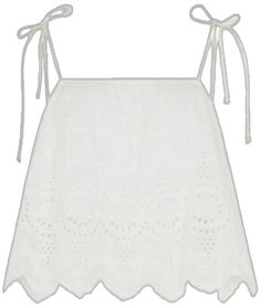 Cropped Broderie Anglaise Top For Summer, Broderie Anglaise Cropped Top For Summer, Summer Cropped Top With Broderie Anglaise, Cotton Cutwork Tops, Cotton Crop Top With Floral Embroidery For Vacation, Summer Broderie Anglaise Embroidered Top For Daywear, Spring Cotton Tops With Cutwork, Embroidered Cotton Cami Top, Fitted Tops With Cutwork Hem For Summer