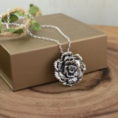 .925 sterling silver Carnation Necklace Carnation Jewelry, January Flower, Floral Accessories, Sterling Silver Flowers, 50th Gifts, Silver Flowers, Free Giveaway, Exclusive Designs, Sterling Silver Jewelry