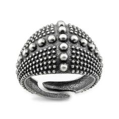 Add a touch of style with our Men's Helmet Ring, crafted from rhodium-plated sterling silver and precision-stamped. This ring features a bold and distinctive design, perfect for men who want a unique accessory. With a rounded finish, it is lightweight and comfortable to wear all day without weighing down the finger. Crafted from solid sterling silver that is completely nickel-free, this ring is also retractable and adjustable, ensuring a perfect, personalized fit. Main features: * Material: Rhod Adjustable Silver Engraved Metal Ring, Adjustable Engraved Silver Ring, Adjustable Nickel-free Antique Silver Rings, Adjustable Antique Silver Nickel-free Rings, Adjustable Silver Engraved Ring With Oxidized Finish, Adjustable Silver Ring With Oxidized Finish, Silver Adjustable Dome Ring, Silver Engraved Metal Ring, Modern Silver Rings With Oxidized Finish