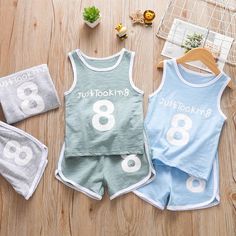 Material:Cotton,Polyester Thickness:Regular Package included:2 Pieces Season:Summer Sales 2-piece Letter Pattern Vest & Shorts for Toddler Boy Wholesale children's clothing,which is very comfortable to wear it.Fashionable high quality organic and affordable clothes 2-piece Letter Pattern Vest & Shorts for Toddler Boy Wholesale children's clothing that will always catch the attention of people.2-piece Letter Pattern Vest & Shorts for Toddler Boy Wholesale children's clothing are very comfortable Boys Summer Shirts, Pattern Vest, Short Pants Outfit, Children Boy, Boys Vest, Baby Boy Summer, Toddler Summer, Boys Summer, Toddler Easter