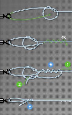 the instructions for how to tie a knot in two different ways, with pictures on each side